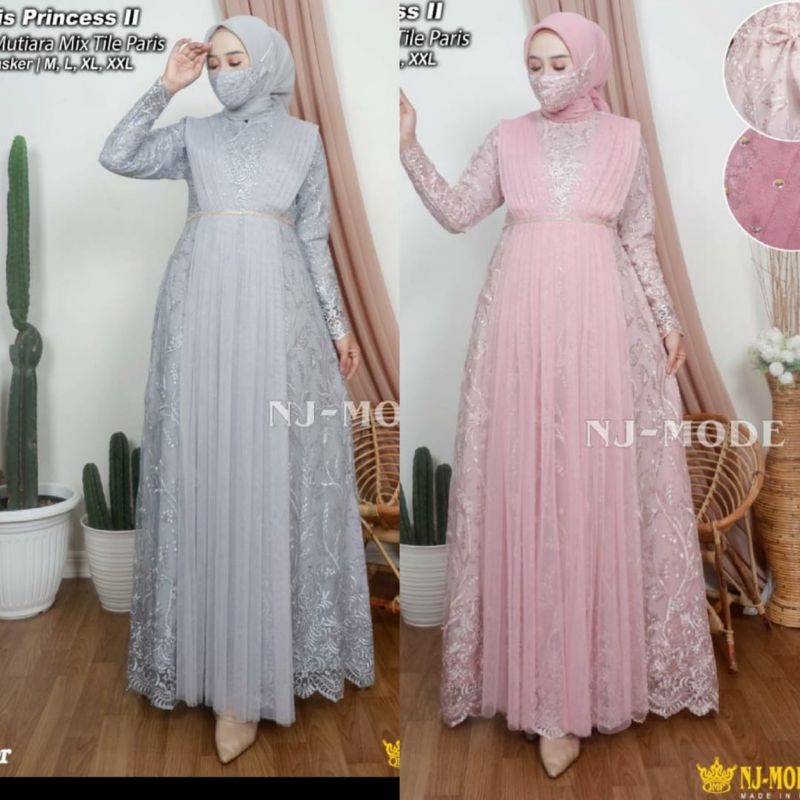 Gamis tulle modern//Gamis pesta//gamis seragaman