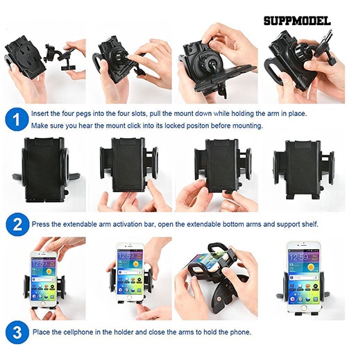 Sdl Bracket Mount Slot CD Mobil Rotasi Holder Handphone / iPhone / GPS Universal