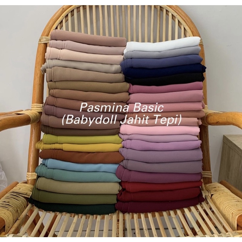 𝐁𝐘 𝐀𝐃𝐈𝐍𝐃𝐀 Pashmina Cerutti babydoll panjang 180cmx75cm Pasmina ceruty JUMBO Hijab instant aline