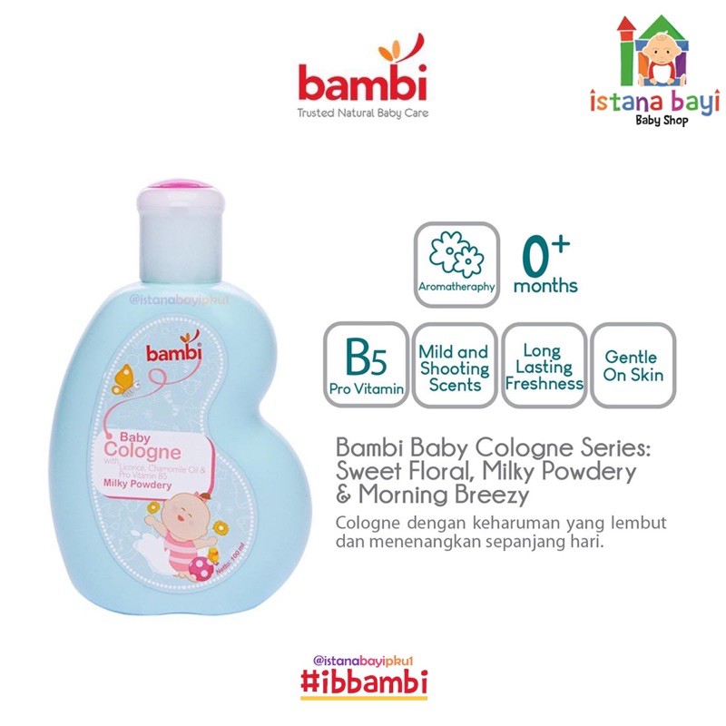 Bambi Baby Cologne 100ml/Parfum bayi/minyak wangi bayi/parfum anak