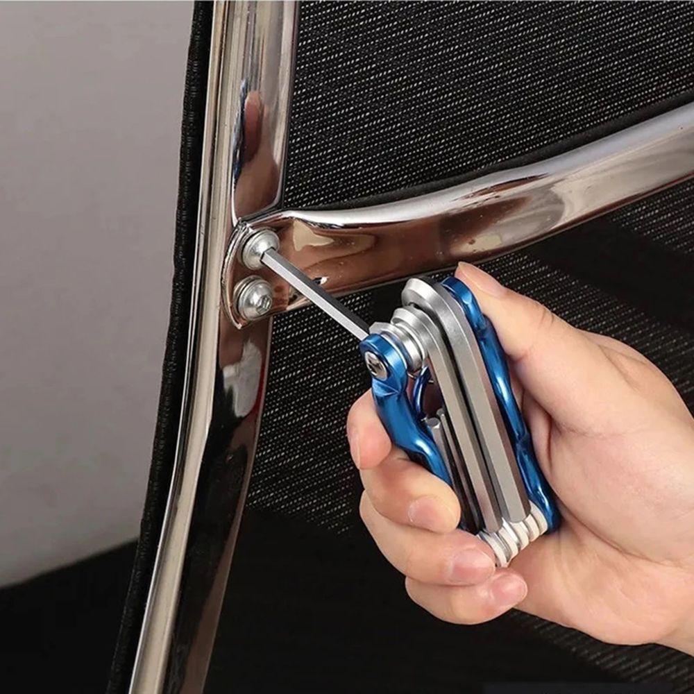 Solighter Kunci Sok Allen Lipat Serbaguna Alat Perbaikan Rumah Tangga Hex Key Wrenches Hand Tool Hexagonal Torx Wrenches