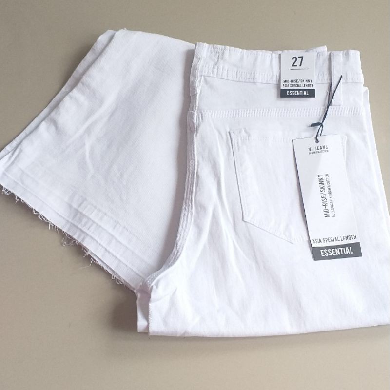 KULOT JEANS VJ ORIGINAL  PUTIH UNFINISHED SIZE STANDAR 27-30 SAMPAI SIZE JUMBO 31-33
