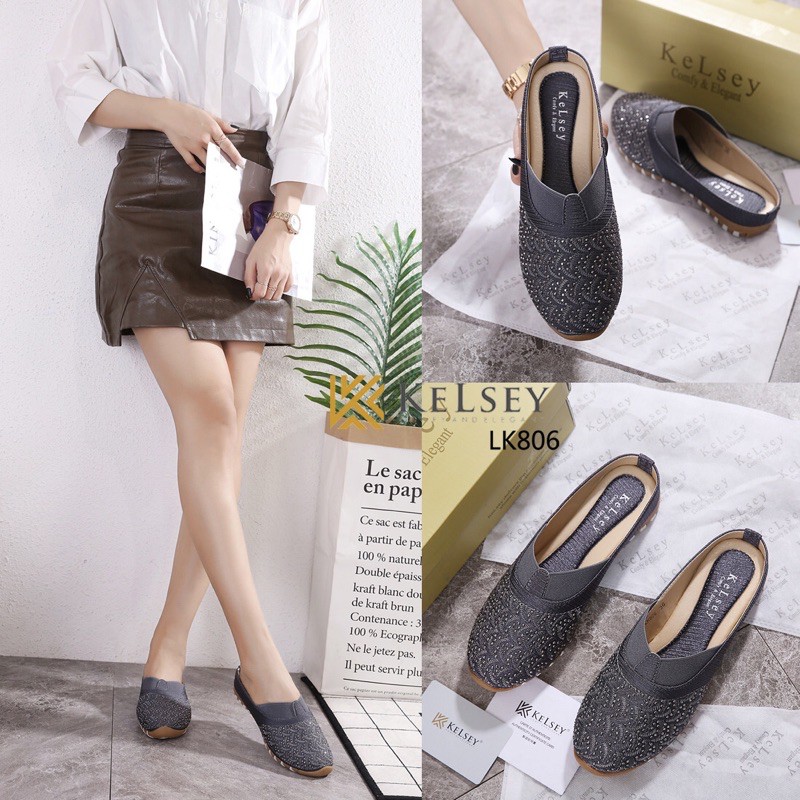 (Gratis Sandal Random) Kelsey Sandal Slip On Wanita LK806