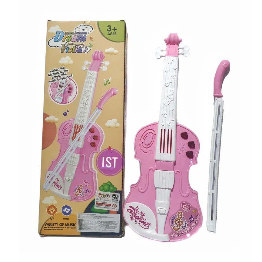Mainan Anak Perempuan Biola Music Violin Pink Musik Dream Cewek Edukasi 3 4 5 6 Tahun TK SD
