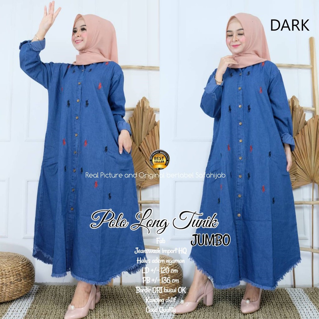LAUREN POLO LONG TUNIK JUMBO ORIGINAL JEANS KEKINIAN BR