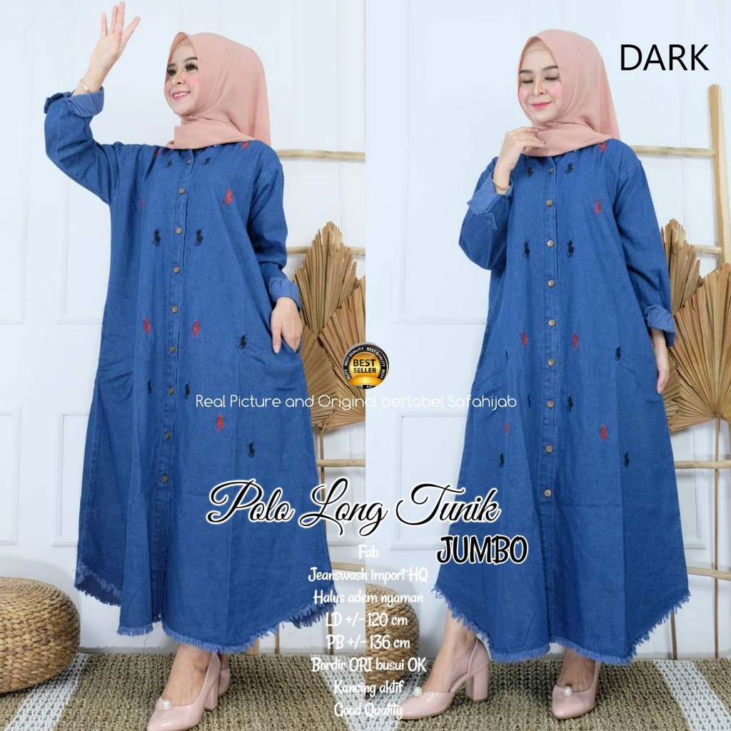 LAUREN POLO LONG TUNIK JUMBO ORIGINAL JEANS KEKINIAN GBM