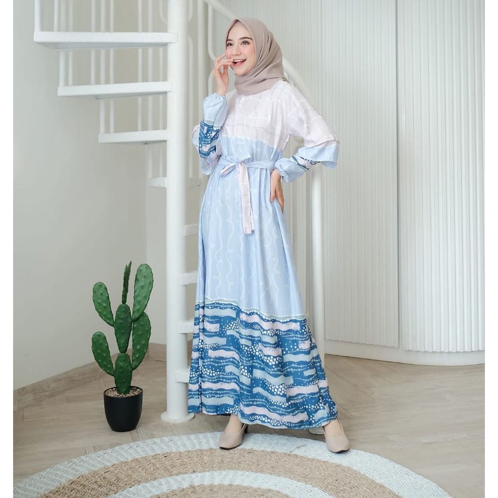 Gavina Dress Syar'i - Murah - pakaian Muslim / Harga Grosir / Gamis Syar'i