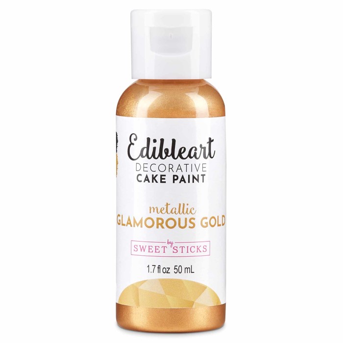 

50 ml Glamorous Gold Edible Art Paint Sweet Sticks Cake Kue Pewarna