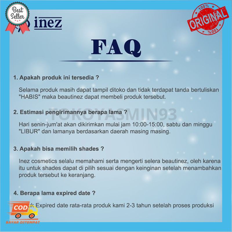 Inez Acne Care Facial Cleanser Murah