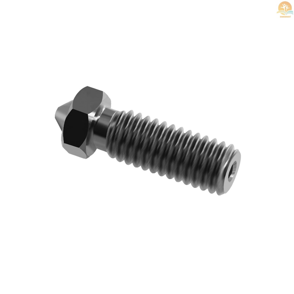 3D Printer Nozzle 0.2/0.3/0.4/0.5/0.6/0.8/1.0mm Nozzle Hardened Steel Tool M6 Thread Extruder Print Head High Temperature Resistant Volcano Nozzles for 1.75mm Filament Carbon fiber Filaments