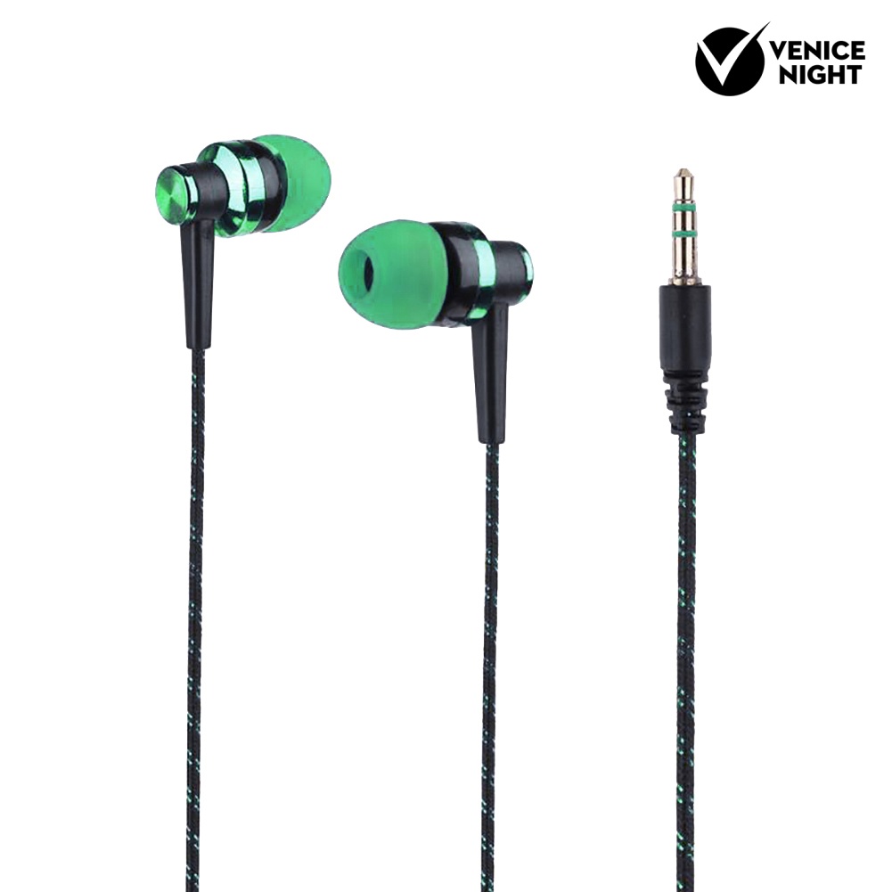 (VNEP) (Berkabel) Earphone In ear Stereo Tanpa Mic Dengan Kabel Model Kepang