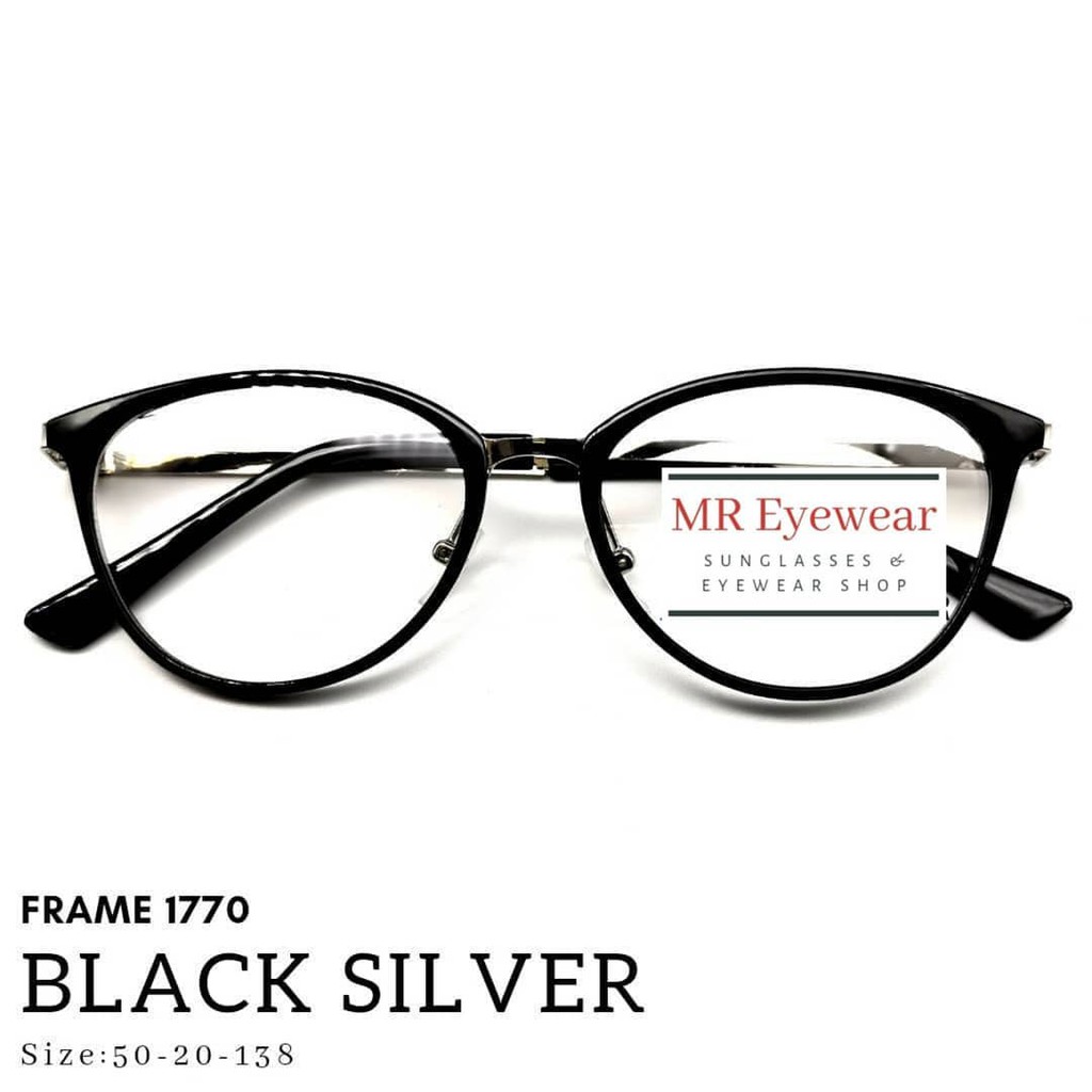 Frame Kacamata 1770 Bisa Ganti Lensa (Photochromic, Blueray, Bluechromic, Essilor, Antiradiasi)