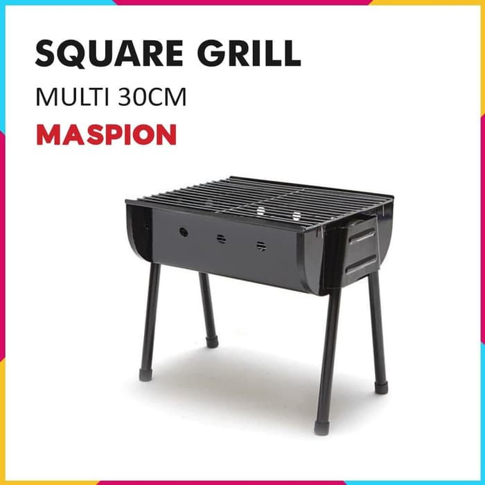 Maspion Multi Square Grill 30 cm / Alat Panggang Griller Outdoor