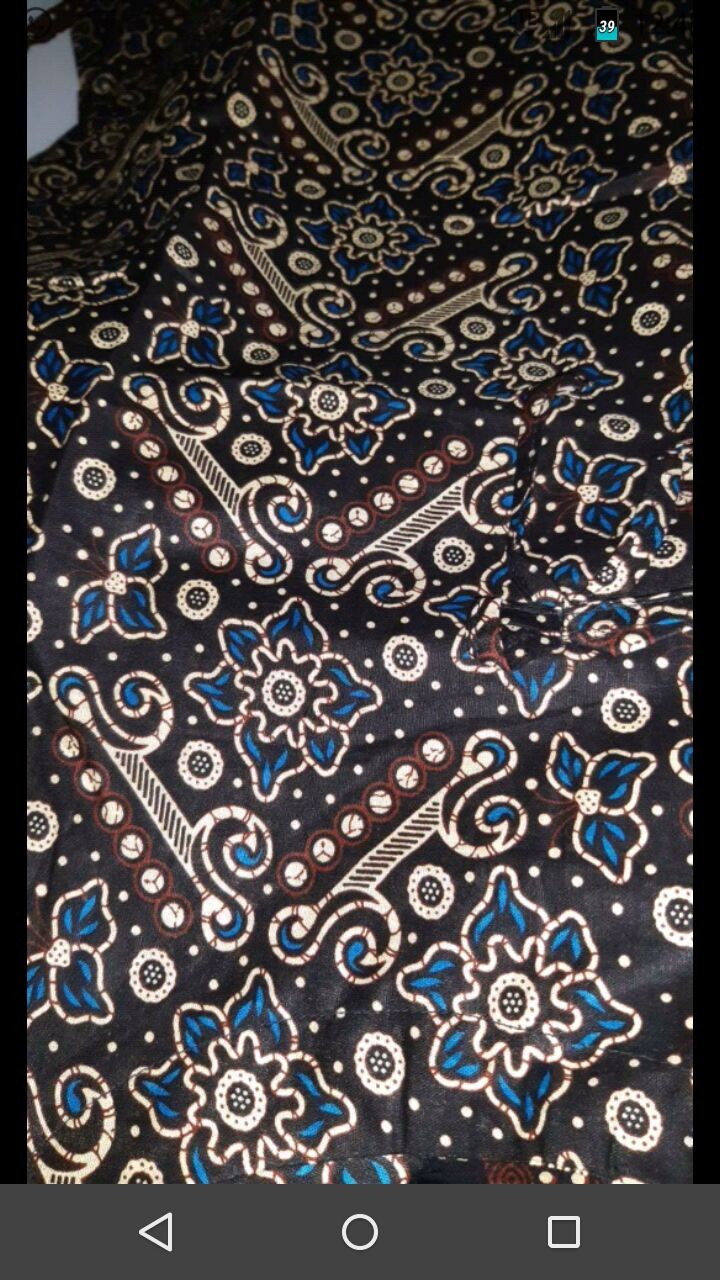 Atasan Batik Wanita Blues Kantoran M L Xl Xxl