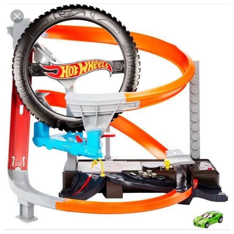 Hotwheel track Hyper Boost Tire Shop.