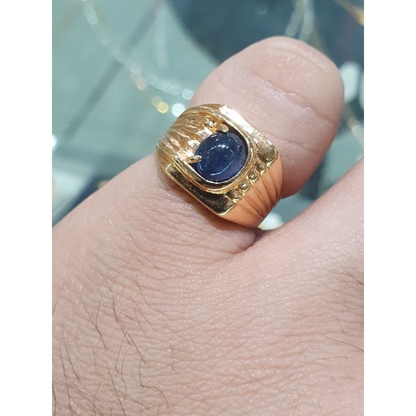 cincin cowo pria emas 750 batu simple