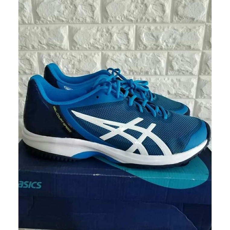 Sepatu Tennis Tenis Asics Gel Court Speed Blue White Original