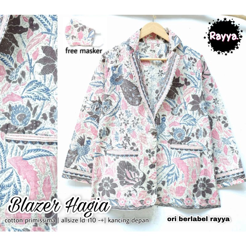 BLAZER HAGIA - BLAZER BATIK ETNIK - BLOUSE BATIK - BLUS BATIK WANITA KEKINIAN