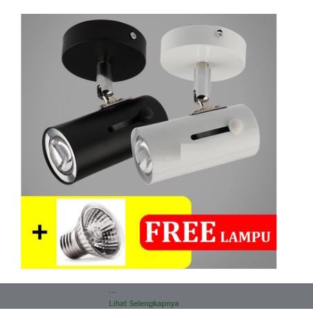 Lampu Sorot Led Spotlight Fitting E27 Rel Track Plafon Lampu Sorot E27