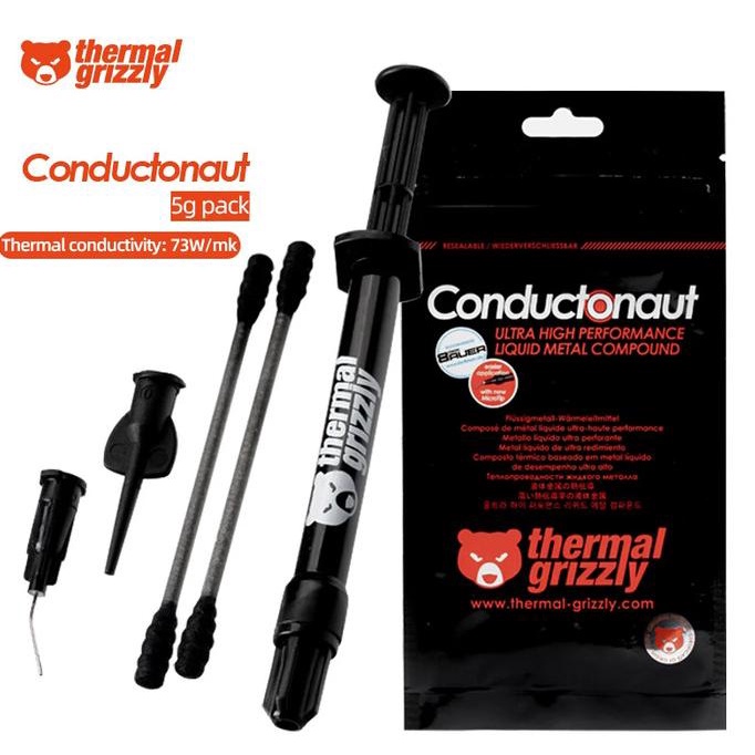 Thermal Grizzly Conductonaut - Pasta Termica Conduttiva Da 1 Grammo Per PC E Overclocking