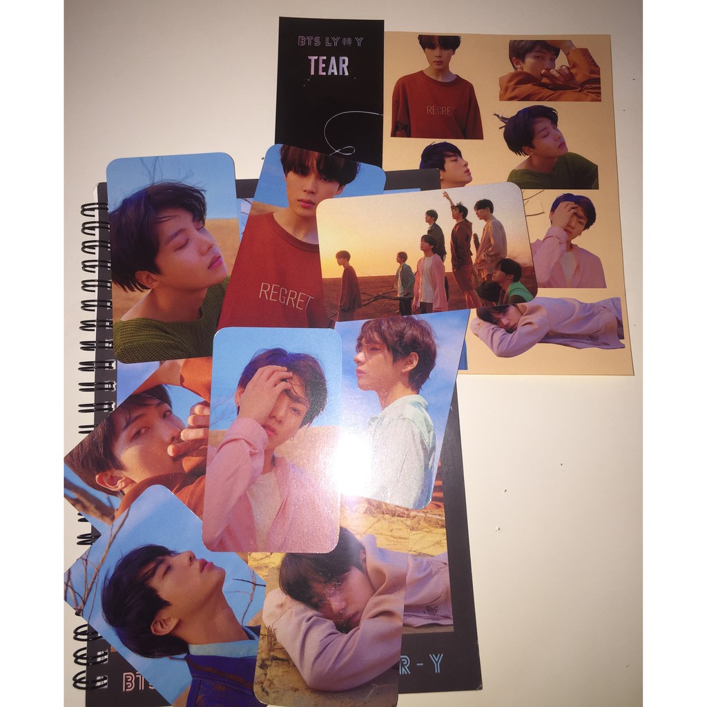 

BTS note book, book mark, pc, and sticker