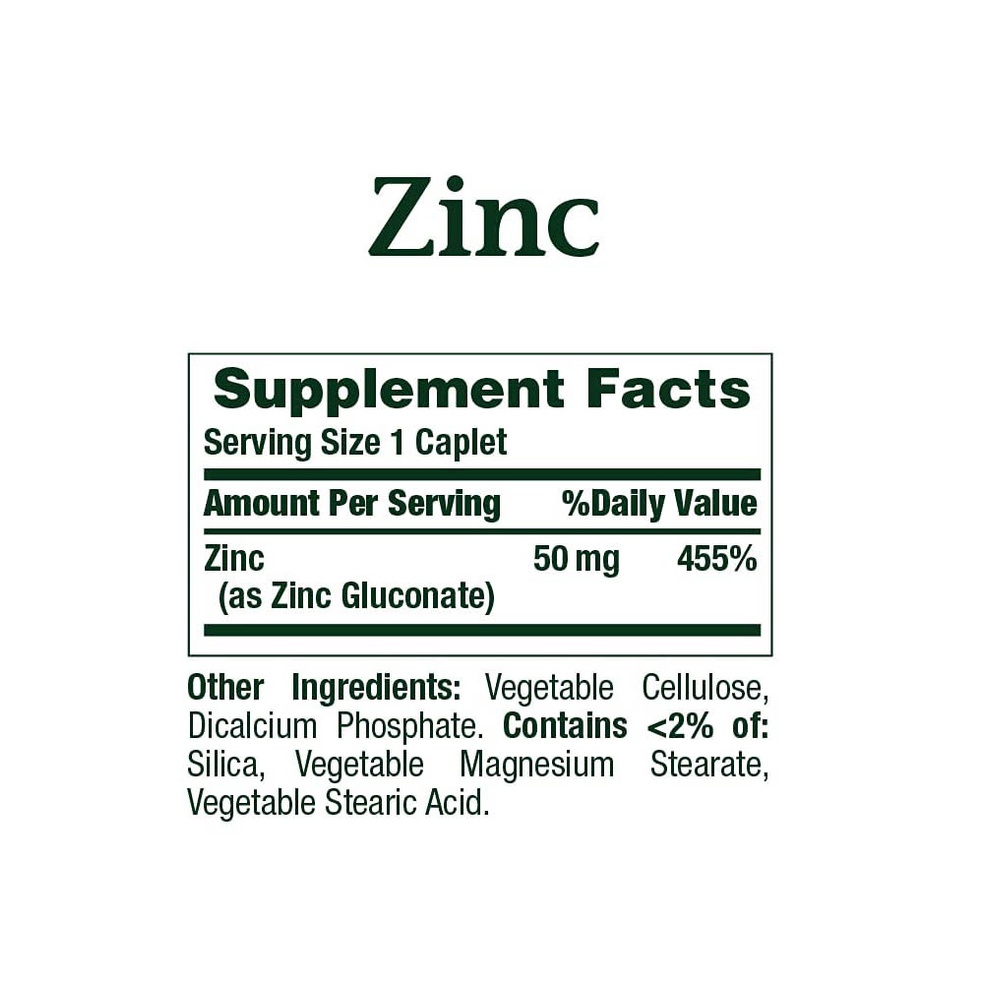 Natures Bounty Zinc 50 mg 100 Cap Nature Bounty Zinc Vit Zat Besi