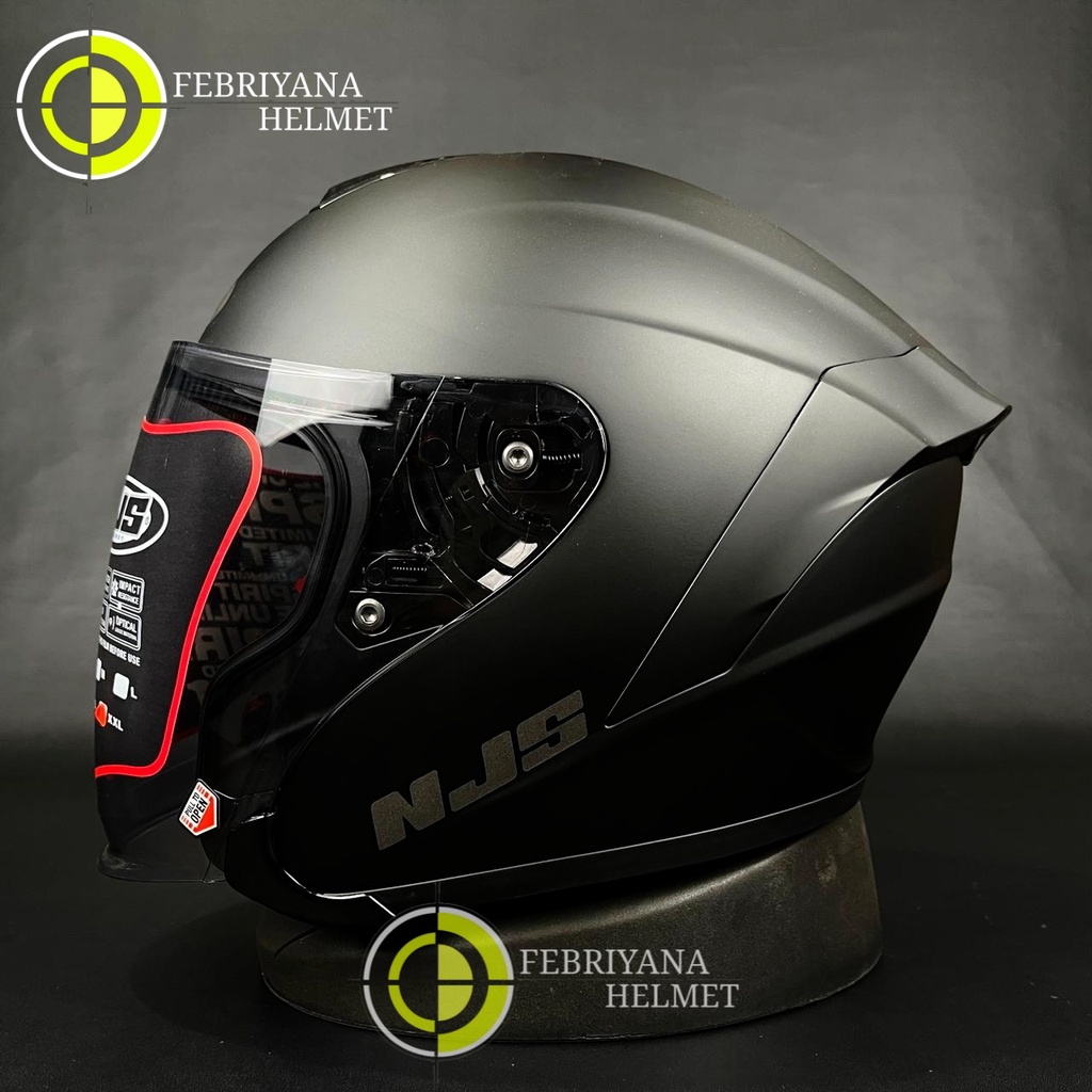 HELM NJS KAIROZ BLACK DOFF HALF FACE NJS