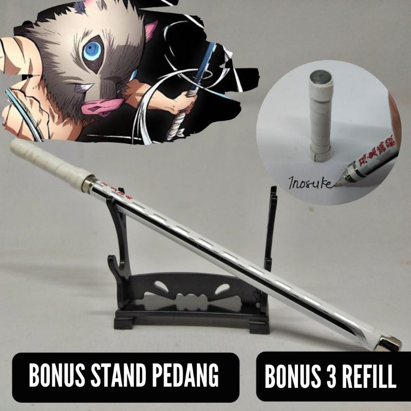 

BOLPOIN PEDANG INOSUKE KIMETSU NO YAIBA BONUS 3 ISI BOLPOIN