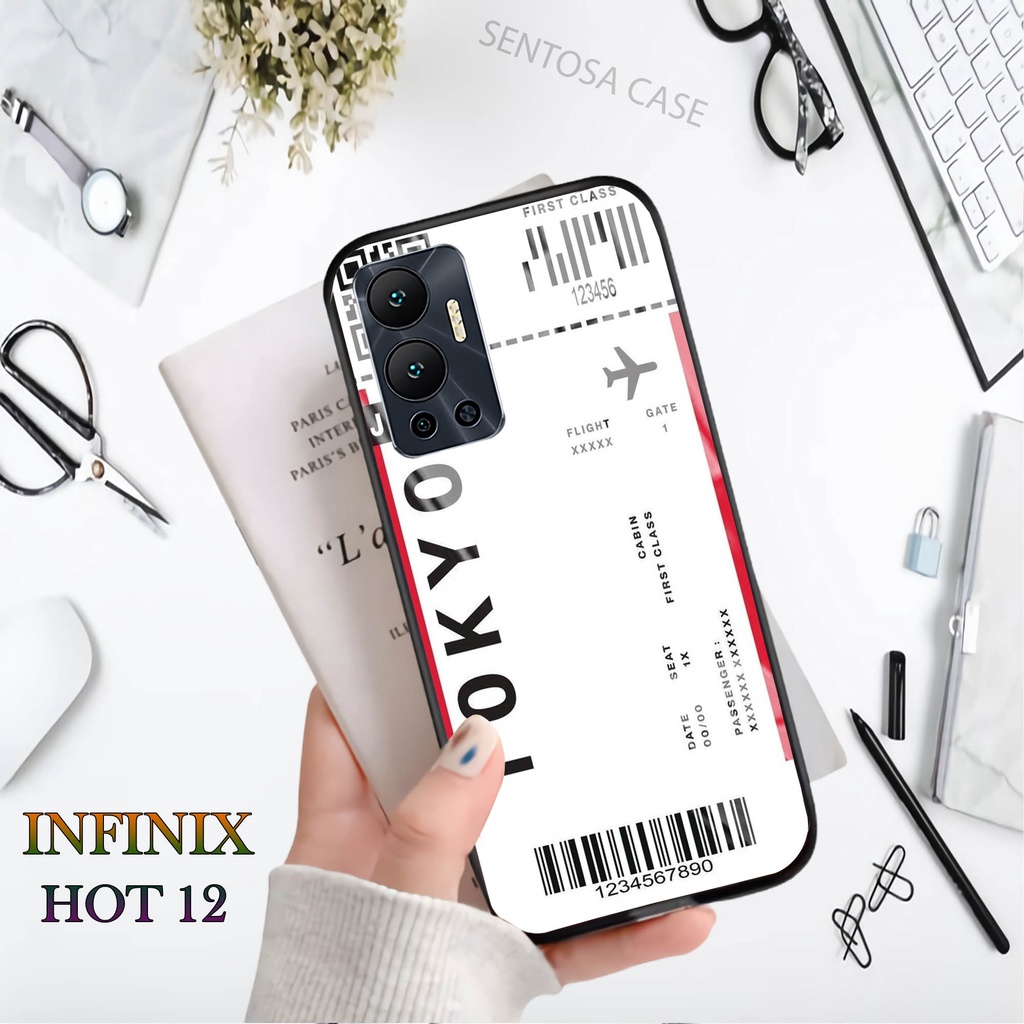Softcase Glass Kaca INFINIX HOT 12 - Casing HP INFINIX HOT 12 [ S62 ].