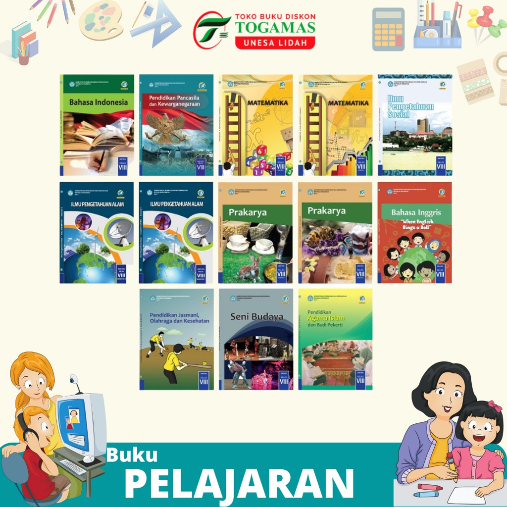 BUKU PAKET DIKNAS SMP/MTS KELAS VIII / 8  SEMESTER 1&amp; 2  K2013 ED. REVISI 2017