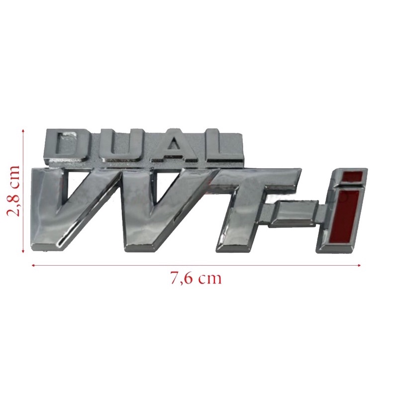 Emblem Mobil Toyota Dual VVT-I 7.6cm