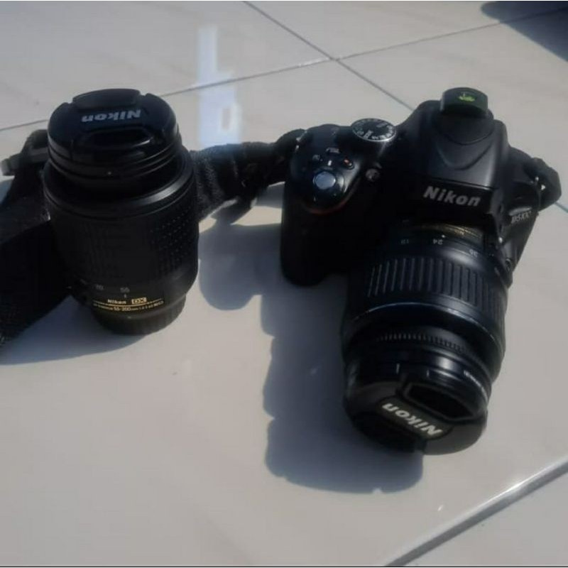 Kamera DSLR Nikon D5100 Kit 18-55mm plus Lensa Tele Nikon 55-200mm preloved sekon bekas