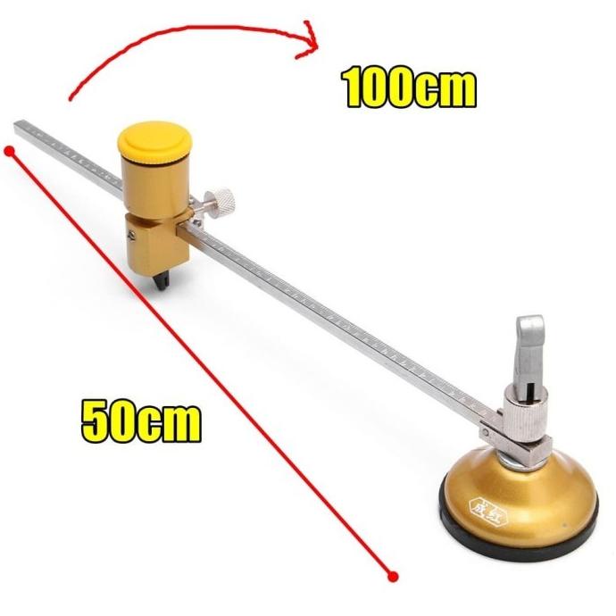 <<<<<] glass cutter jangka putar potong kaca meja makan kaca bulat