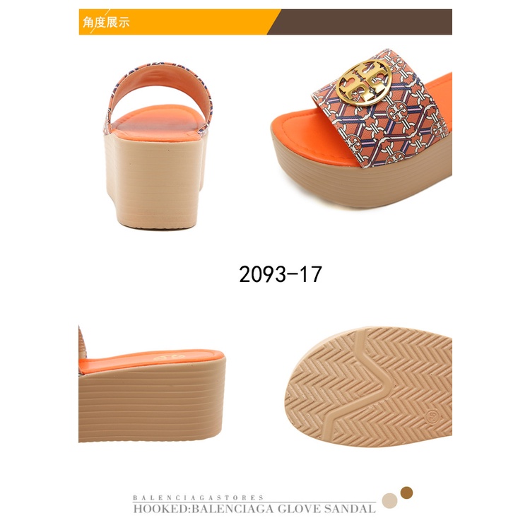 TB Wedges Platform Slide Mules Sandals #2093-17