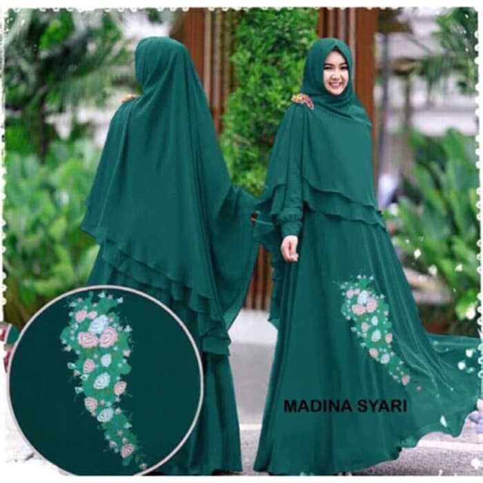 Madina Syari Gamis Busana Muslim Wanita - Hitam
