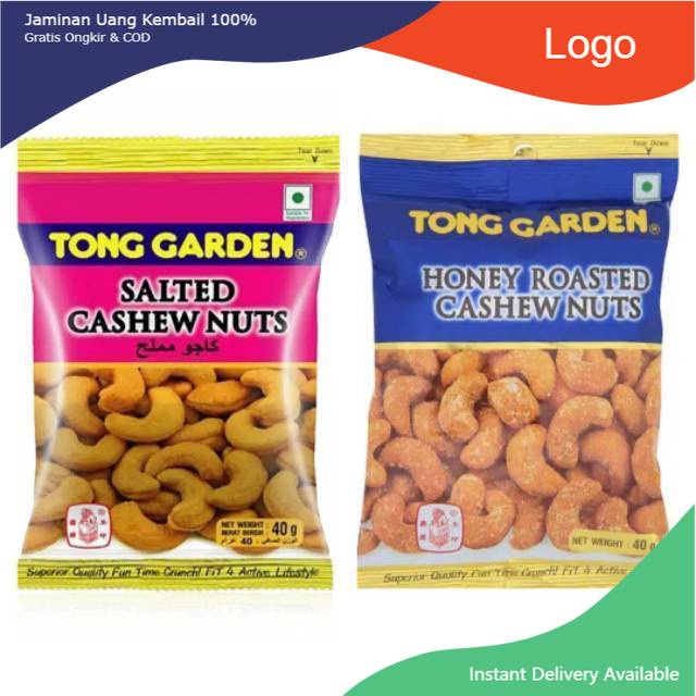 

Tong Garden Salted / Roasted Honey Cashew Nuts / Cashewnut - Kacang Mete / Mede Rasa Asin / Madu 40g