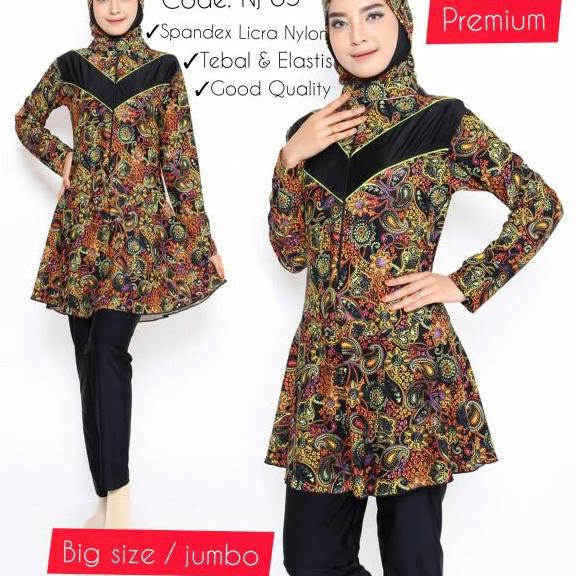 Banyak Dipakai.. Baju renang jumbo-baju renang muslim big size-baju renang wanita dewasa jumbo