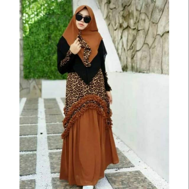 ORI Az-Zahra dress cleopard