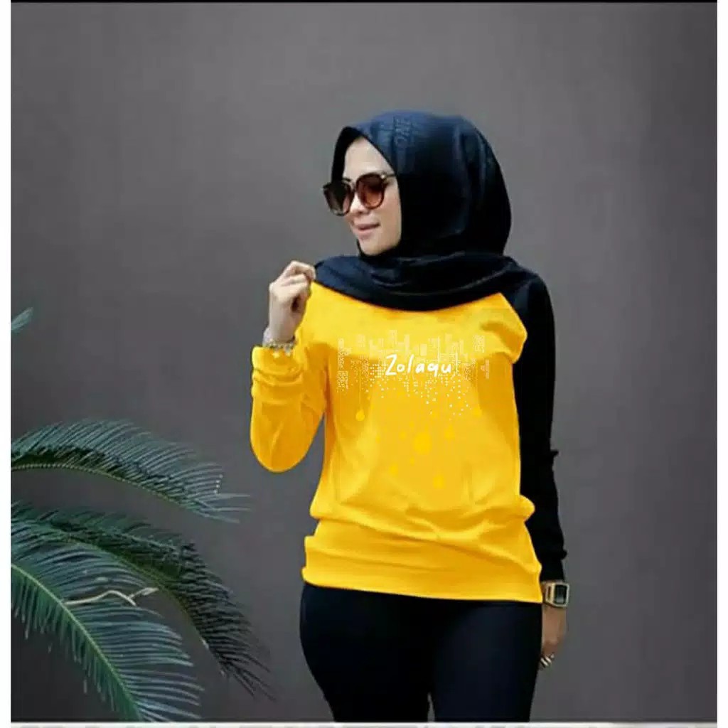 BAJU SWEATSHIRT CEWEK ZLQ LAMP-KAOS JUMPER WANITA LENGAN PANJANG-BAJU SWEATER KEKINIAN