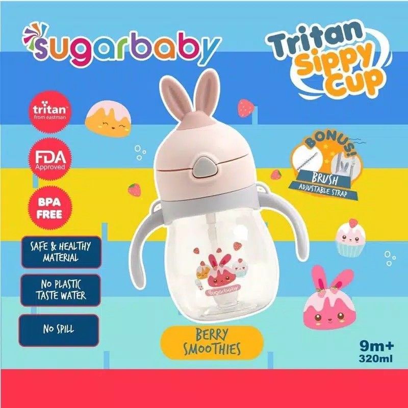 Sugar Baby Tritan Kids Botol/ Tritan Sippy Cup 2 in 1/ SUGAR BABY TRITAN Sippy Cup Nature Series