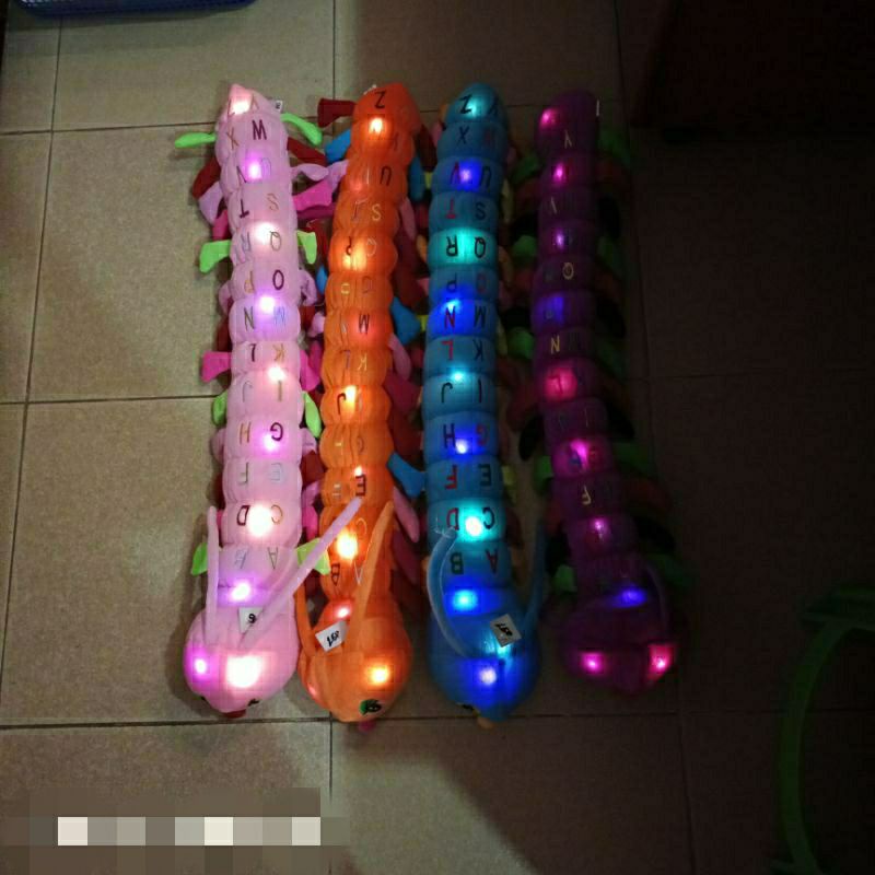 Boneka Ulat Lilit LAMPU LED P=80cm Boneka Anak Hadiah Anak Kado Anak Boneka Ultah Kado Ultah Hadiah Ultah Boneka unik