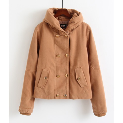 coat anti angin / winter hoodie bulu korea / mantel parasut bulu domba