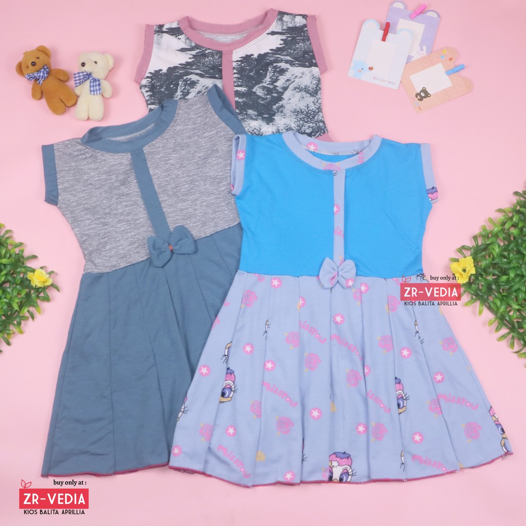 Dress Lala Uk 5-6 Tahun / Dress Anak Perempuan Cewek Baju Dres Batik Murah Yukensi Casual Pesta Adem