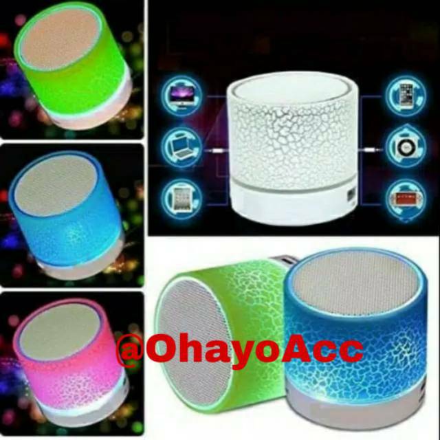 Speaker blutut mini / speaker bluetooth mini lampu led