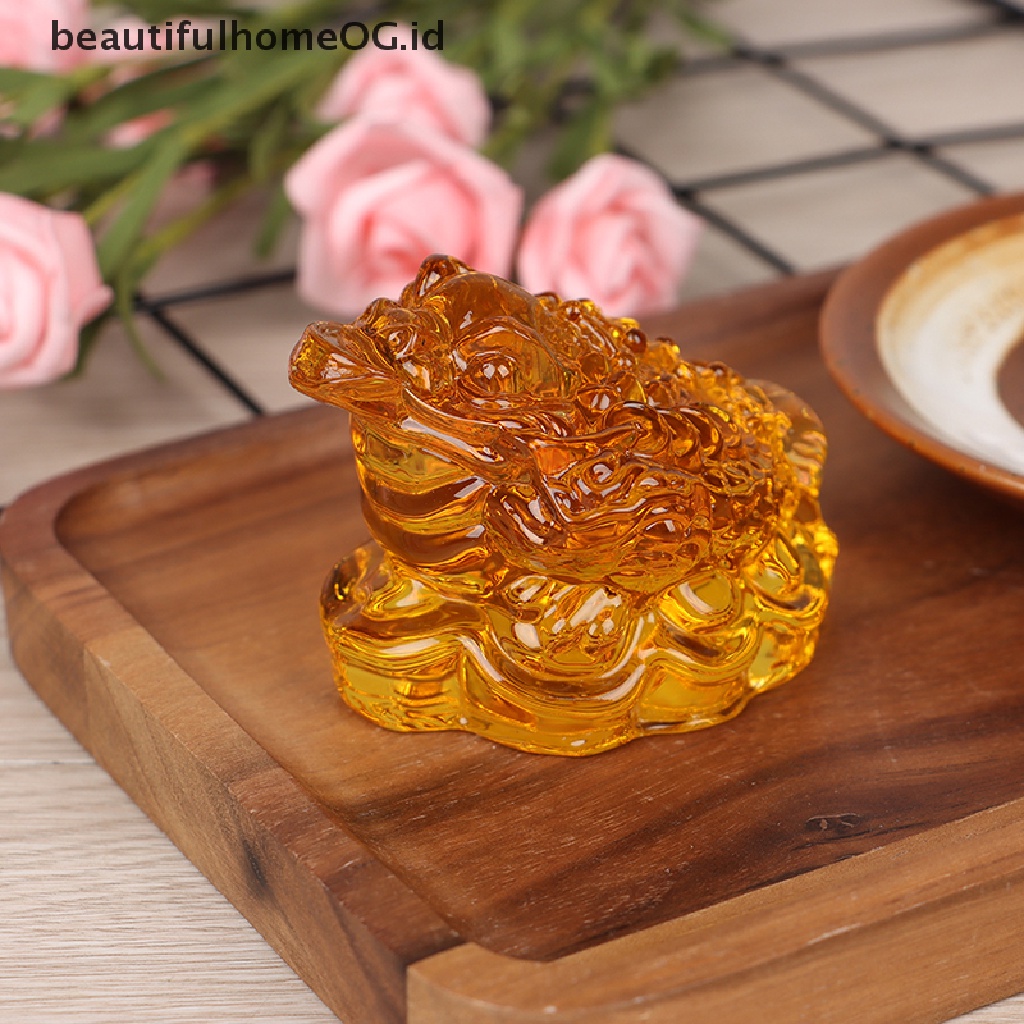 1 Pc Ornamen Katak Keberuntungan Warna Emas Gaya China