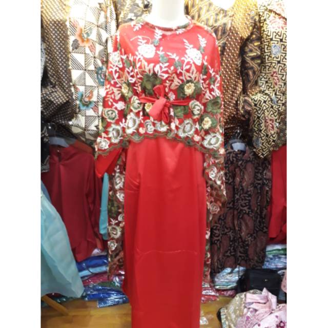 Kebaya brokat tille 3d/kebaya pesta/gaun pesta