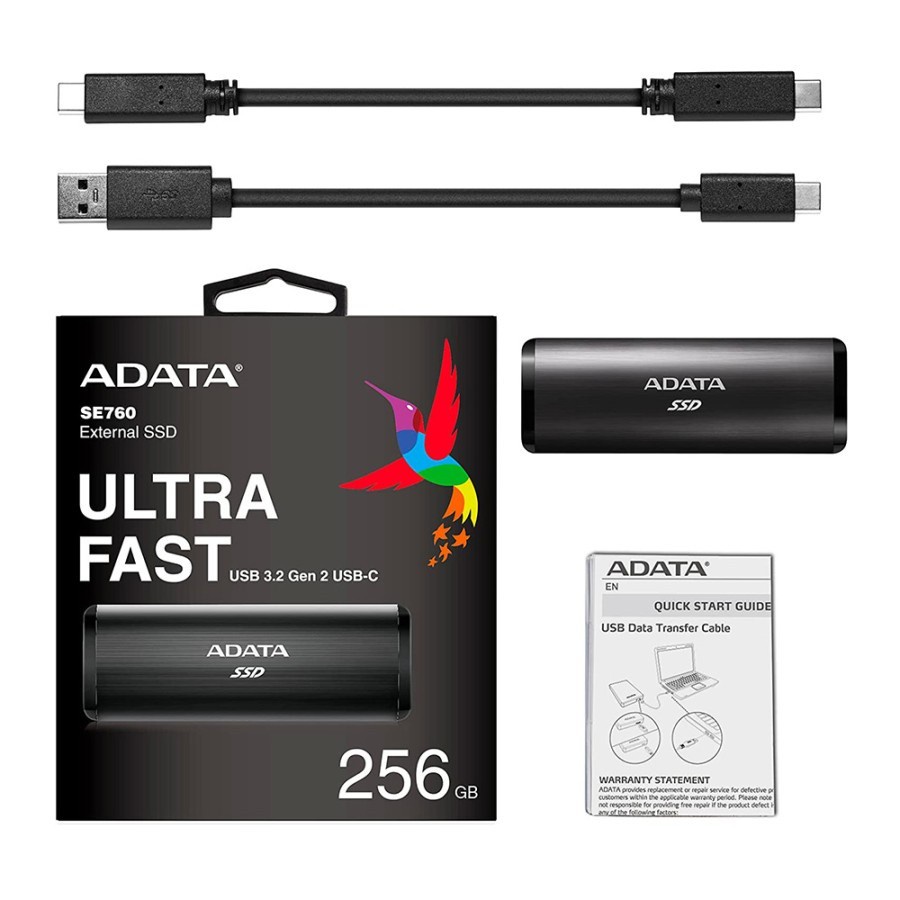 ADATA External SSD SE760 USB 3.2 Gen 2 Type C - 256GB / 512GB / 1TB