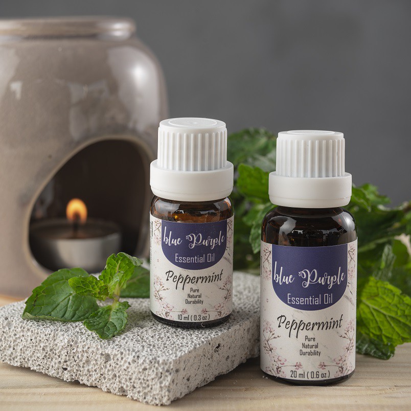 Bluepurple Peppermint Aromatherapy Essential Aromaterapi Pengharum  diffuser burner oil potpuri