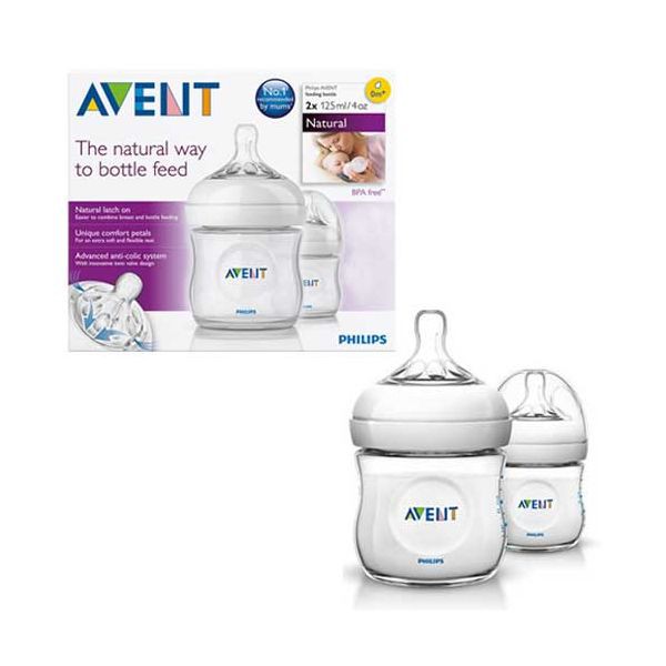 Philips Avent Feeding Bottle Natural 125ml TWIN isi 2 Botol Susu WHS