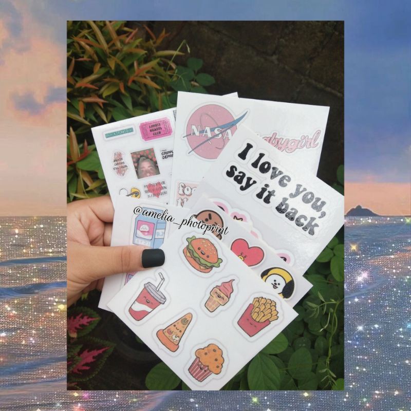 

{MIN.ORDER 2PCS} Sticker HP Tumblr / Sticker Case lucu bisa custom gambar